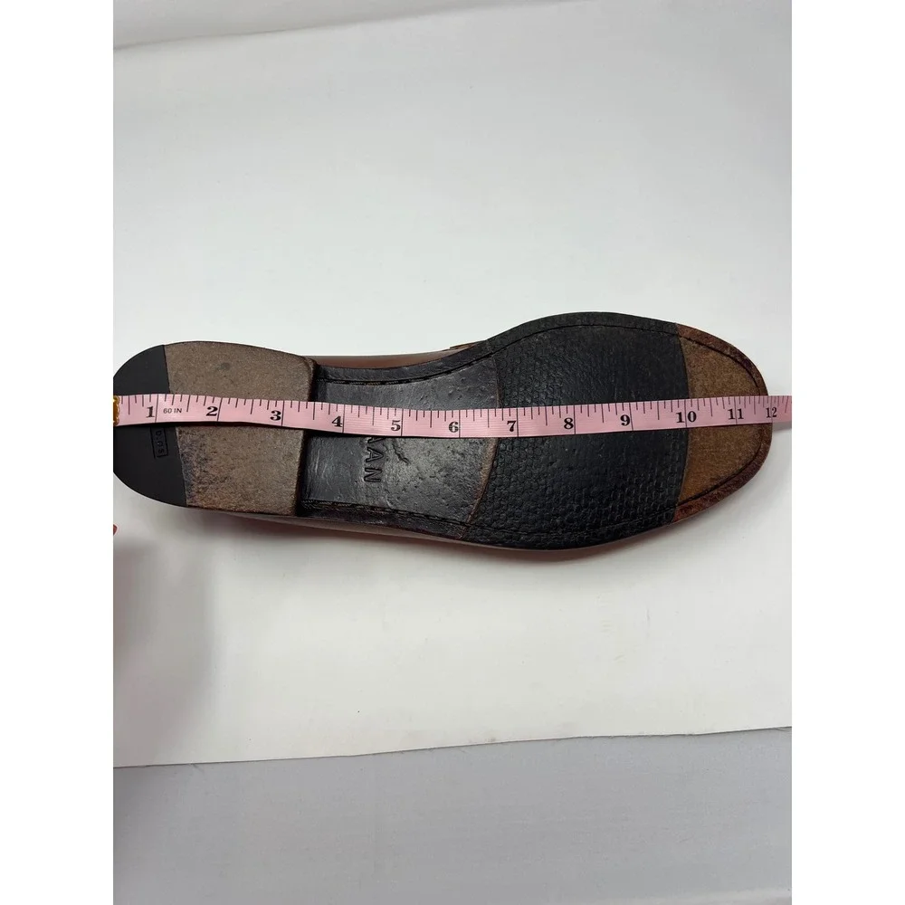 Cole Haan Chestnut Brown Leather Tassel Slip-Ons